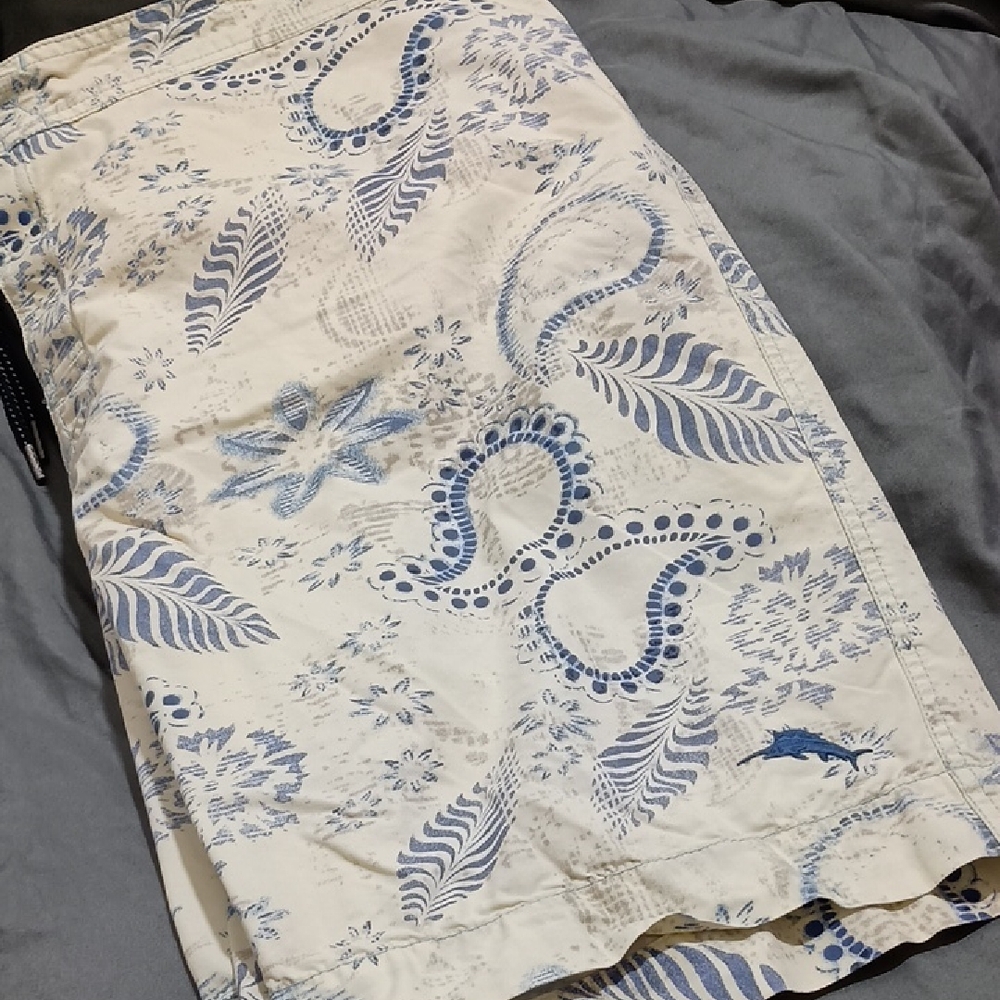 Tommy Bahama Relax Men's XL Swim Suit All Over Print Paisley Nautical Swim Sz XL